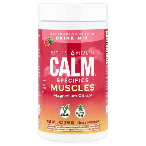 <img alt="Natural Vitality, CALM, Specifics Muscles, Magnesium Citrate Drink Mix, Watermelon, 6 oz (170 g)" title="Natural Vitality, CALM, Specifics Muscles, Magnesium Citrate Drink Mix, Watermelon, 6 oz (170 g),875534002697"