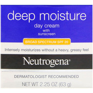 Neutrogena, Deep Moisture, Day Cream with Sunscreen, Broad Spectrum SPF 20, 2.25 oz (63 g)