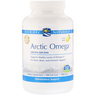 Nordic Naturals, Arctic Omega, Lemon Flavor, 1000 mg, 180 Soft Gels