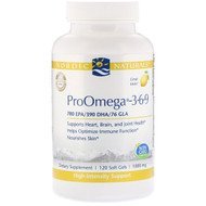 Nordic Naturals, ProOmega-3-6-9, Lemon Flavor, 1000 mg, 120 Soft Gels