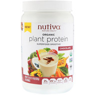 Nutiva Organic Plant Protein Superfood Smoothie Chocolate -- 1.4 lb