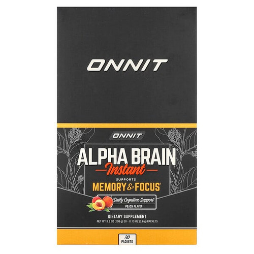 <img alt="Onnit, Alpha BRAIN Instant, Peach, 30 Packets, 0.13 oz (3.6 g) Each" title="Onnit, Alpha BRAIN Instant, Peach, 30 Packets, 0.13 oz (3.6 g) Each,819444014364"