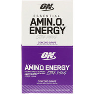 Optimum Nutrition, Essential Amino Energy, Concord Grape, 6 Stick Packets, 0.31 oz (9 g) Each