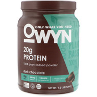OWYN, Protein, 100% Plant-Based Powder, Dark Chocolate, 1.2 lb (539 g) (Discontinued Item)