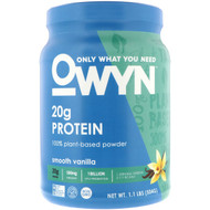 OWYN Plant Protein Smooth Vanilla -- 1.1 lbs