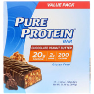 Pure Protein, Chocolate Peanut Butter Bar, 12 Bars, 1.76 oz (50 g) Each