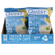 Quest Nutrition, Protein Chips, Ranch, 8 Bags, 1.1 oz (32 g ) Each