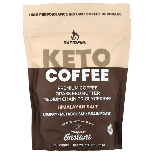 <img alt="RAPIDFIRE, Keto Coffee, 7.93 oz (225 g)" title="RAPIDFIRE, Keto Coffee, 7.93 oz (225 g),035046102494"