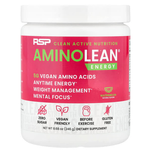 <img alt="RSP Nutrition, AminoLean Energy, Watermelon, 8.68 oz (246 g)" title="RSP Nutrition, AminoLean Energy, Watermelon, 8.68 oz (246 g),854446006030"