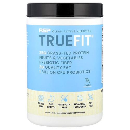 <img alt="RSP Nutrition, TrueFit, Grass-Fed Protein Powder Drink Mix, Vanilla, 1.85 lbs (840 g)" title="RSP Nutrition, TrueFit, Grass-Fed Protein Powder Drink Mix, Vanilla, 1.85 lbs (840 g),858491007462"