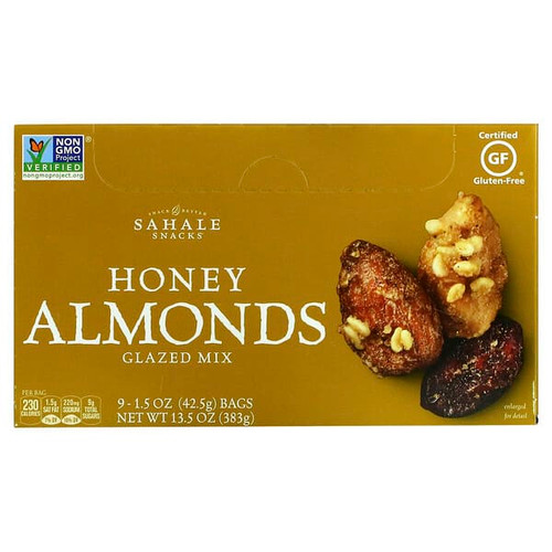 <img alt="Sahale Snacks, Glazed Mix, Honey Almonds, 9 Packs, 1.5 oz (42.5 g) Each" title="Sahale Snacks, Glazed Mix, Honey Almonds, 9 Packs, 1.5 oz (42.5 g) Each,848996000105"