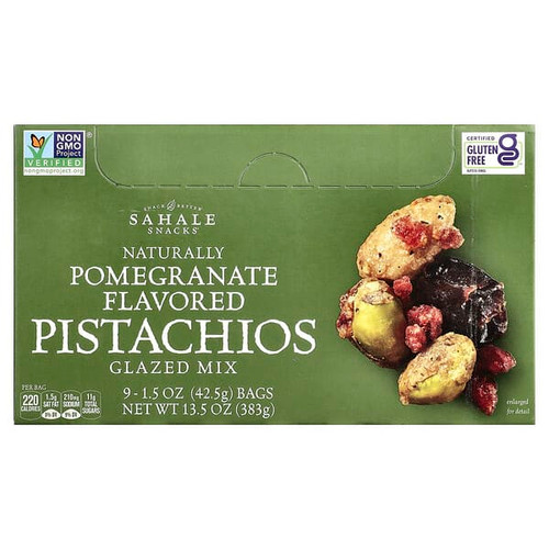 <img alt="Sahale Snacks, Glazed Mix, Pomegranate Pistachios, 9 Packs, 1.5 oz (42.5 g) Each" title="Sahale Snacks, Glazed Mix, Pomegranate Pistachios, 9 Packs, 1.5 oz (42.5 g) Each,848996111153"