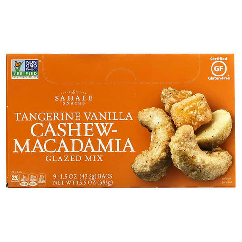 <img alt="Sahale Snacks, Glazed Mix, Tangerine Vanilla Cashew-Macadamia, 9 Packs, 1.5 oz (42.5 g) Each" title="Sahale Snacks, Glazed Mix, Tangerine Vanilla Cashew-Macadamia, 9 Packs, 1.5 oz (42.5 g) Each,848996111115"