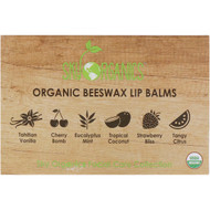 Sky Organics, Organic Beeswax Lip Balms Set, 6 Pack, .15 oz (4.25 g) Each