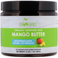 Sky Organics, Organic Unrefined Raw, Mango Butter, 16 oz (454 g)