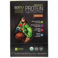 SoTru, Organic, Vegan Protein Shake, Chocolate, 12 Packets, 0.98 oz (28 g) Each