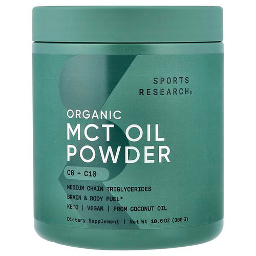 <img alt="Sports Research, Organic MCT Oil Powder, 10.6 oz (300 g)" title="Sports Research, Organic MCT Oil Powder, 10.6 oz (300 g),023249011187"