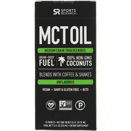 Sports Research, MCT Oil, Unflavored, 15 Packets, 7.5 fl oz (225 ml)