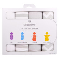 Summer Infant, Swaddle Me, 1st Year + Sleep Solution, Grey, 4 Piece Set