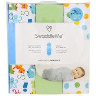 Summer Infant, Swaddle Me, Original Swaddle, Small, 0-3 Months, ABC Animals, 3 Swaddles