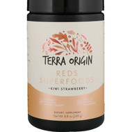 Terra Origin Reds Superfoods Powder Kiwi Strawberry -- 8.8 oz