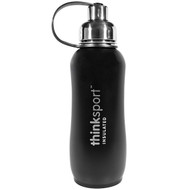 Think, Thinksport, Insulated Sports Bottle, Black, 25 oz (750 ml)