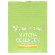Vital Proteins Matcha Collagen Stick Pack Box Peach -- 14 Packets