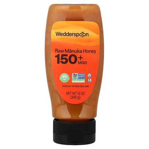 <img alt="Wedderspoon, Raw Manuka Honey, 150 MGO+, 12 oz (340 g)" title="Wedderspoon, Raw Manuka Honey, 150 MGO+, 12 oz (340 g),814422022584"