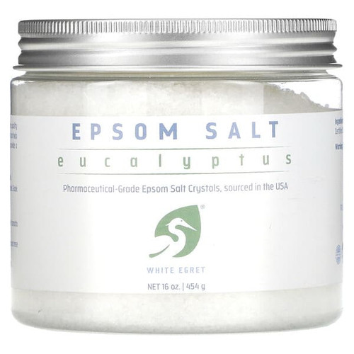 <img alt="White Egret, Epsom Salt, Eucalyptus, 16 oz (454 g)" title="White Egret, Epsom Salt, Eucalyptus, 16 oz (454 g),817885020487"