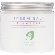 White Egret Personal Care, Epsom Salt, Lavender, 16 oz (454 g)