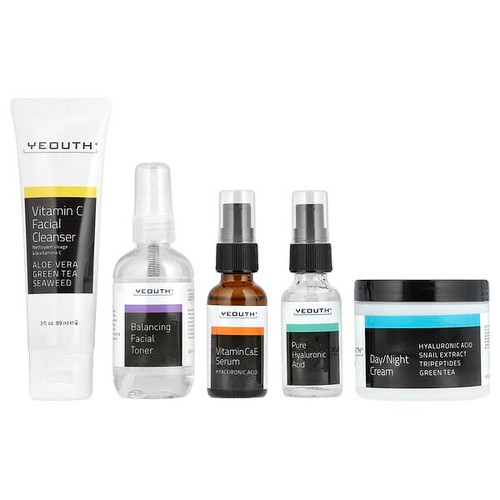 <img alt="YEOUTH, Basic Skincare Essentials Set , 5 Piece Set" title="YEOUTH, Basic Skincare Essentials Set , 5 Piece Set,671315019362"