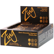 Zing Bars Vitality Bar Dark Chocolate Hazelnut -- 12 Bars