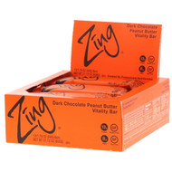 Zing Bars Whey Protein Bar Dark Chocolate Peanut Butter -- 12 Bars