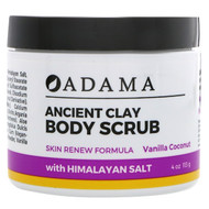 Zion Health, Adama, Ancient Clay, Body Scrub, Vanilla Coconut, 4 oz (113 g)
