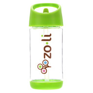 Zoli, Squeak, Straw Water Bottle, Green, 12 oz