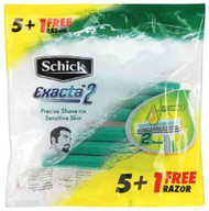 3 PACK OF Schick Exacta 2 Sensitive 5+1 Razors
