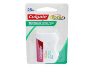 3 PACK OF Colgate Dental Floss Total Mint Waxed 25m