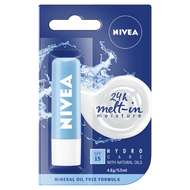 3 PACK OF Nivea Hydro Care Lip Balm 4.8g