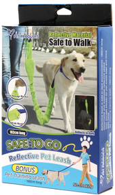 3 PACK OF Safe To Go Reflective Dog Leash 183cm