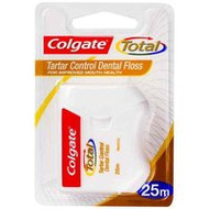 3 PACK OF Colgate Dental Floss Total Tartar Control 25m