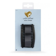 3 PACK OF Lady Jayne Black Side Combs 4 Pack