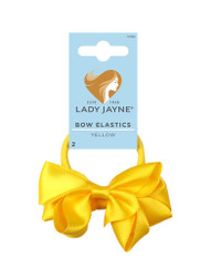 3 PACK OF Lady Jayne Bow Elastics Yellow 2 Pack