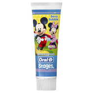 3 PACK OF Oral-B Stages Mickey Mouse Berry Bubble Toothpaste 92g