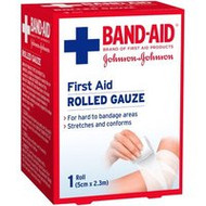 3 PACK OF Johnson'S Band-Aid First Aid Gauze Rolled 2.3M