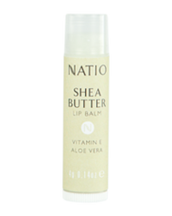 3 PACK OF Natio Shea Butter Lip Balm 4g