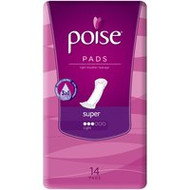 3 PACK OF Poise Pads Super 14