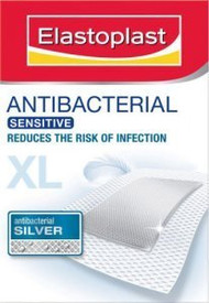 3 PACK OF Elastoplast Anti-Bacterial Sensitive XL 6cmx7cm 5 Pack