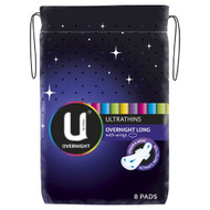 3 PACK OF Kotex U Overnight Long Wings Ultrathins 8 Pack