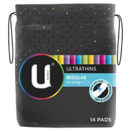 3 PACK OF Kotex U Regular Non-Wing Ultrathins 14 Pack