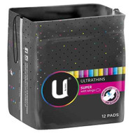 3 PACK OF Kotex U Ultra Thin Super Wing 12 Pack